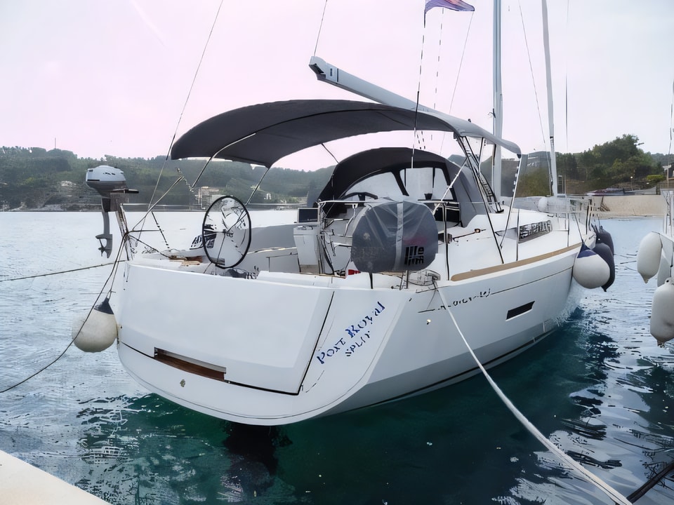 Exterior overview of Sun Odyssey 449 sail boat for charter from Solta Rogac in the Split sailing area Croatia