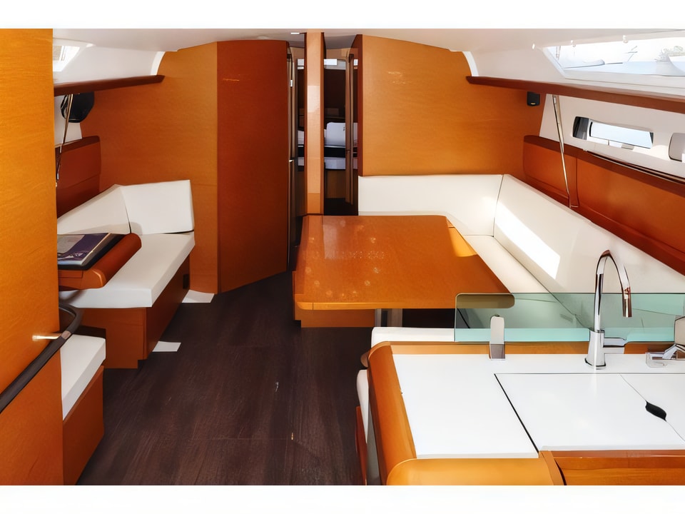 Interior of Sun Odyssey 449 sail boat with 4 cabins Croatia yacht charter