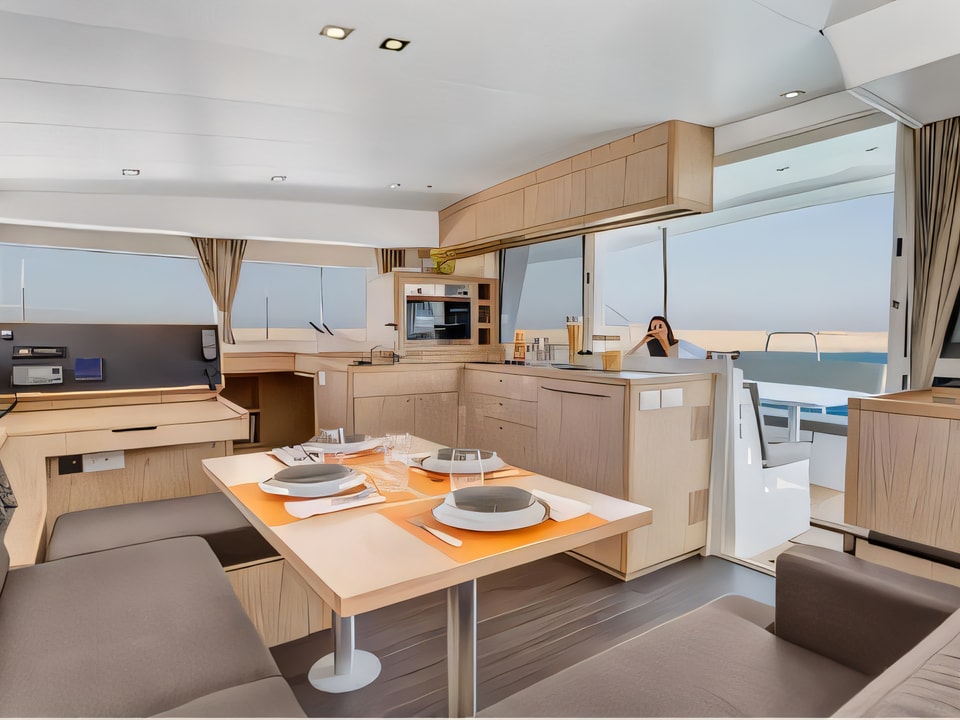 Interior of Lagoon 400 S2 catamaran with 6 cabins Croatia yacht charter