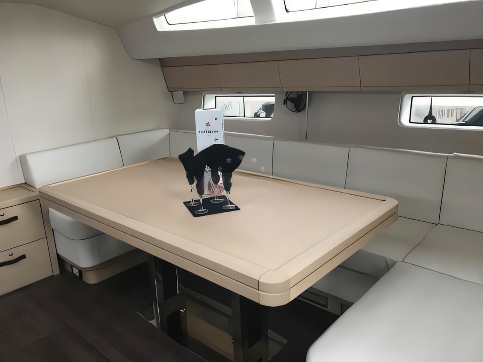Interior of Jeanneau 64 sail boat with 5 cabins Croatia yacht charter