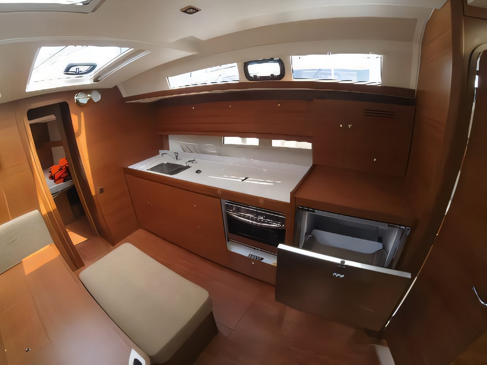 Interior of Dufour 460 Grand Large sail boat with 4 cabins Croatia yacht charter