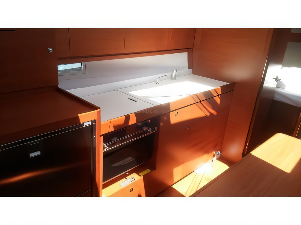 Interior of Dufour 382 Grand Large sail boat with 3 cabins Croatia yacht charter