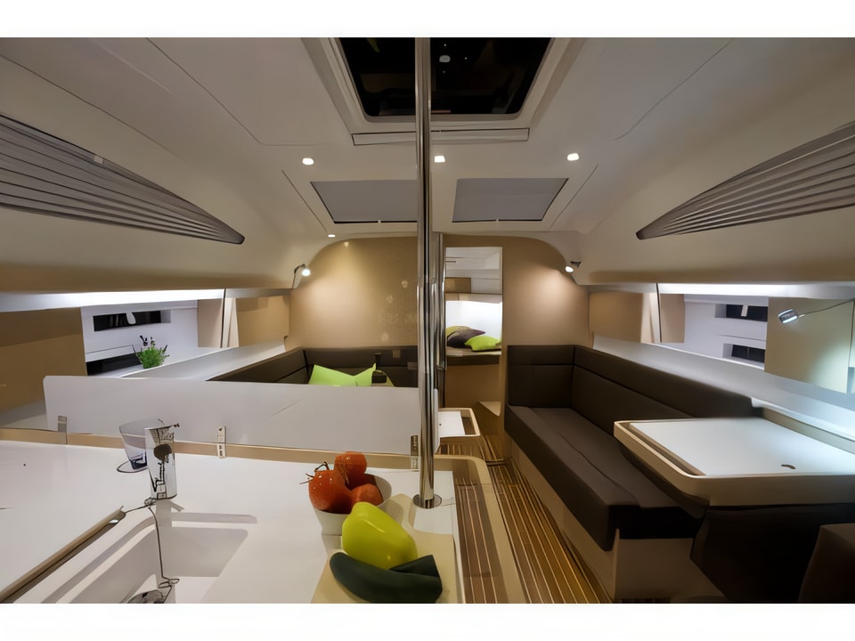 Interior of Elan 40 Impression sail boat with 3 cabins Croatia yacht charter