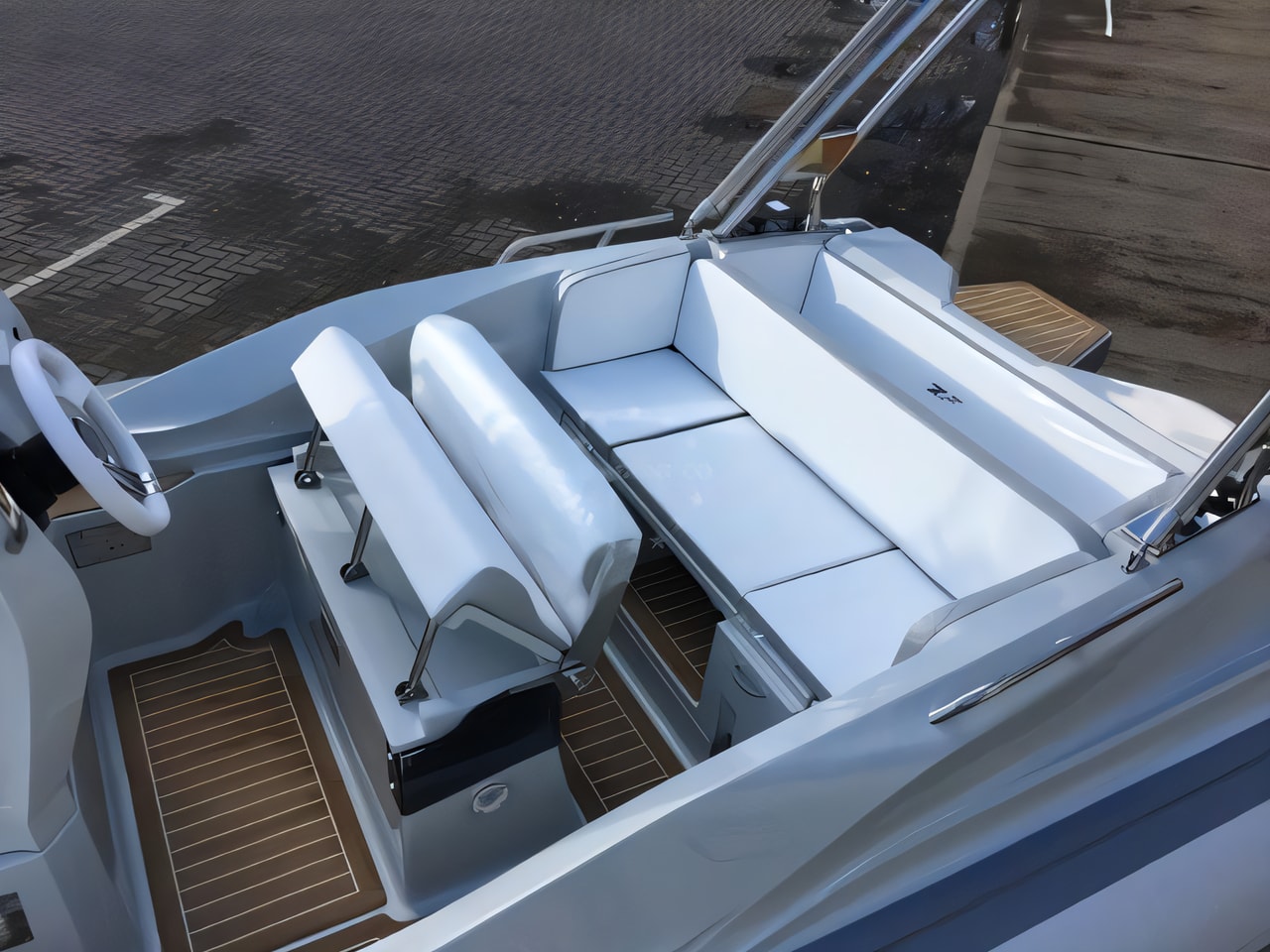 Layout of Zar 59 SL motor boat with 0 cabins Croatia yacht charter