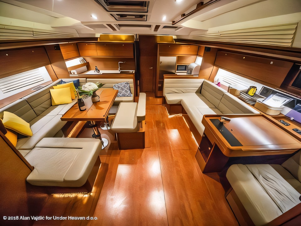 Interior of Dufour 56 Exclusive sail boat with 6 cabins Croatia yacht charter