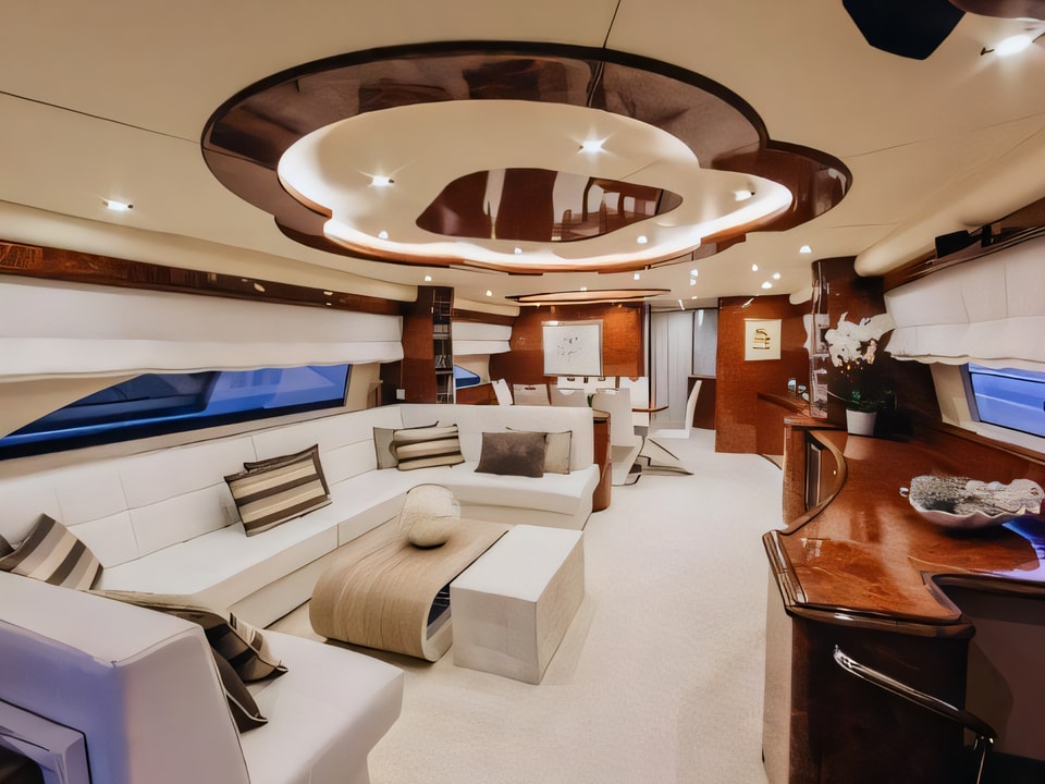 Interior of Amer 86 motoryacht with 4 cabins Croatia yacht charter