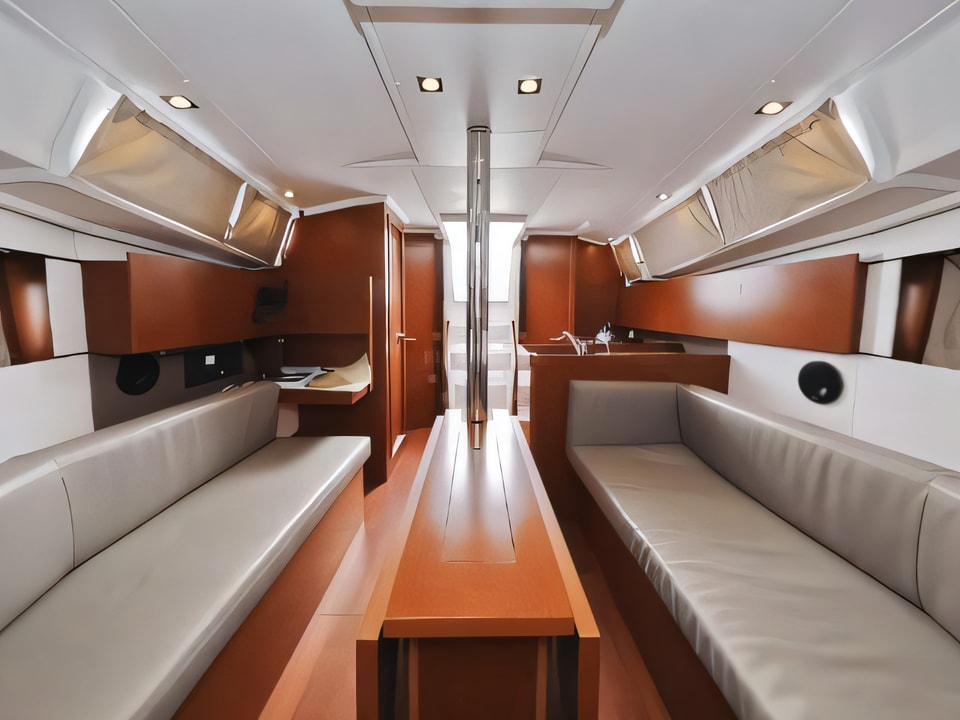 Interior of Oceanis 35.1 sail boat with 3 cabins Croatia yacht charter