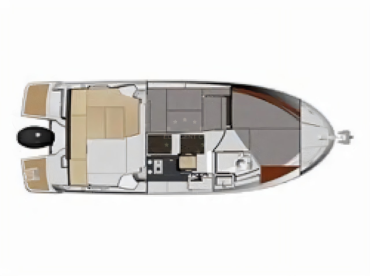 Interior of Merry Fisher 795 motor boat with 1 cabins Croatia yacht charter