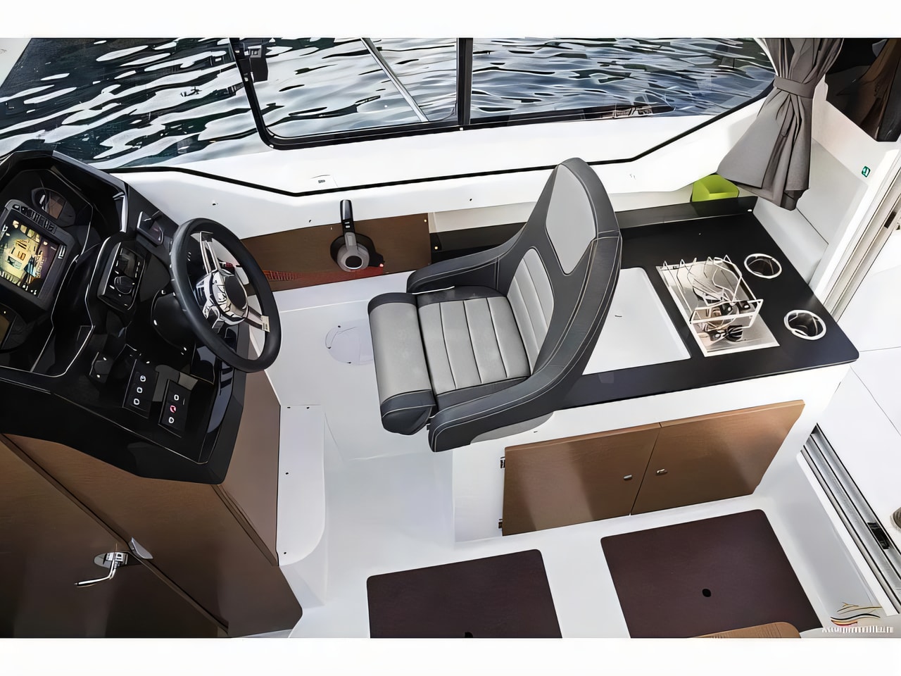 Layout of Merry Fisher 795 motor boat with 1 cabins Croatia yacht charter