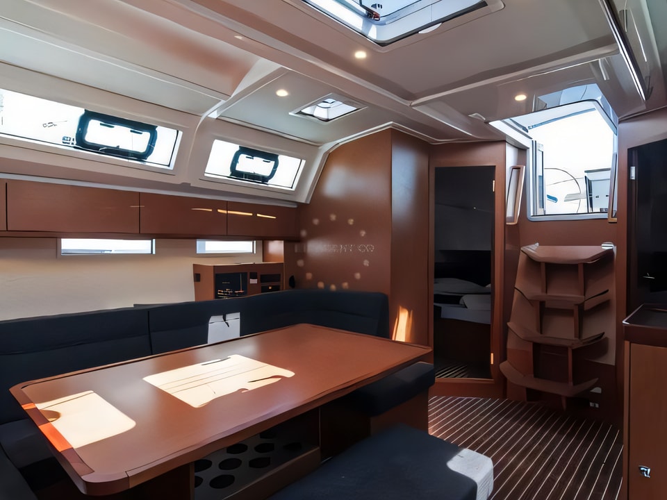 Interior of Bavaria Cruiser 46 sail boat with 4 cabins Croatia yacht charter