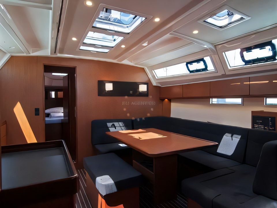 Interior of Bavaria Cruiser 46 sail boat with 4 cabins Croatia yacht charter