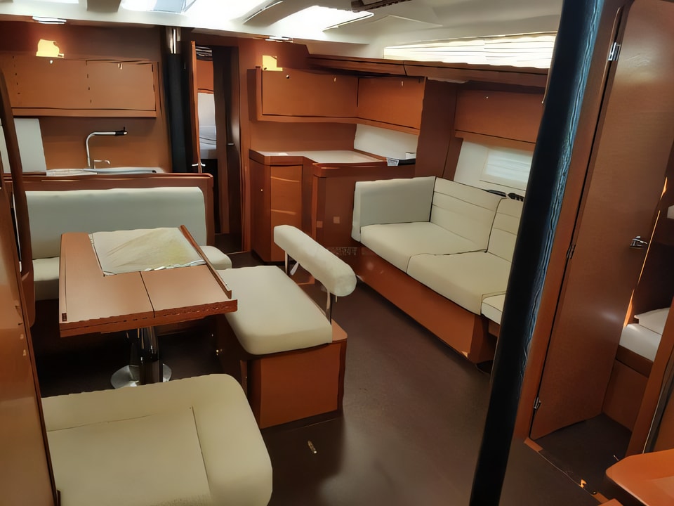 Interior of Dufour 512 Grand Large sail boat with 5 cabins Croatia yacht charter