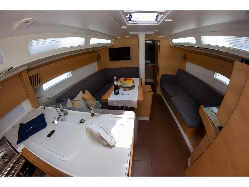 Interior of X-Yacht 4-3 sail boat with 3 cabins Croatia yacht charter