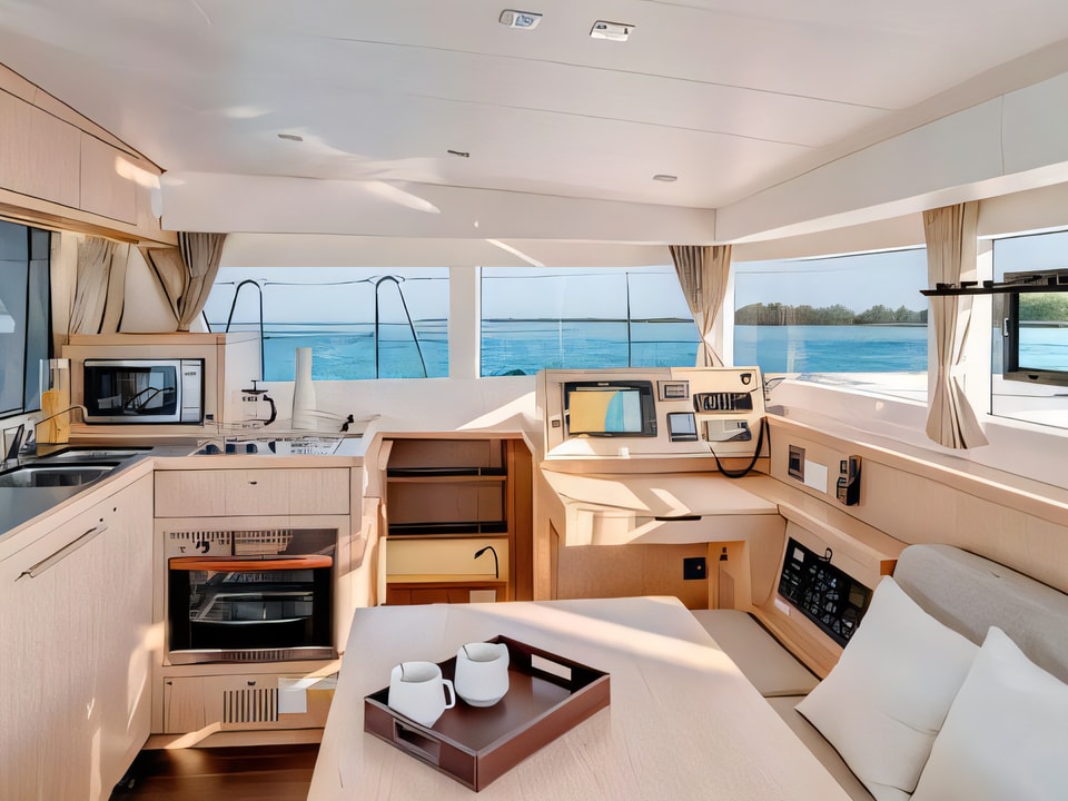 Interior of Lagoon 39 catamaran with 6 cabins Croatia yacht charter