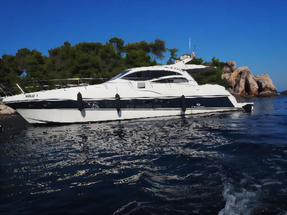 Exterior overview of Alena 54 motoryacht for charter from Primosten Marina Kremik in the Sibenik sailing area Croatia
