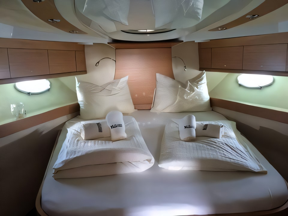 Interior of Alena 54 motoryacht with 3 cabins Croatia yacht charter