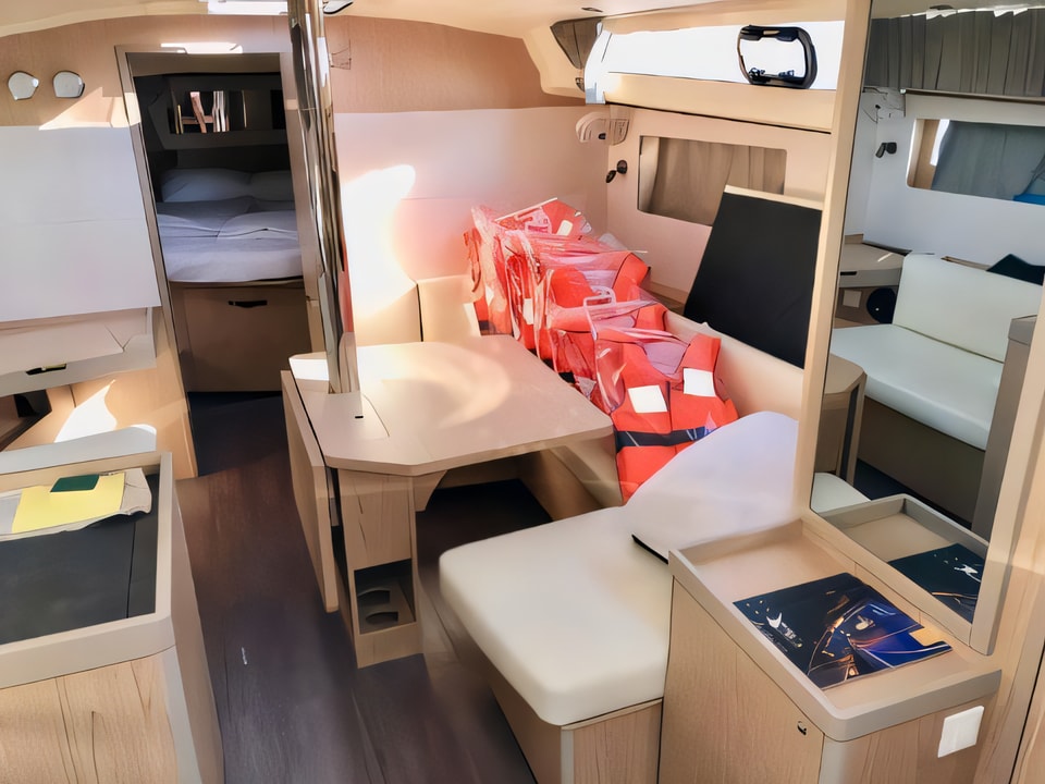 Interior of Oceanis 41.1 sail boat with 3 cabins Croatia yacht charter