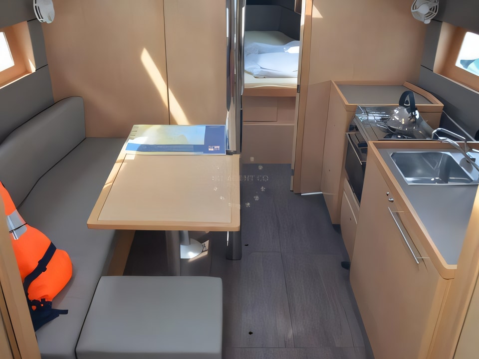 Interior of Oceanis 38.1 sail boat with 3 cabins Croatia yacht charter
