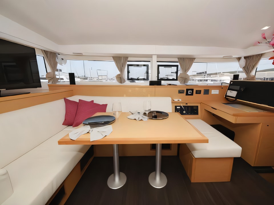 Interior of Lagoon 400 S2 LIMITED EDITION catamaran with 6 cabins Croatia yacht charter