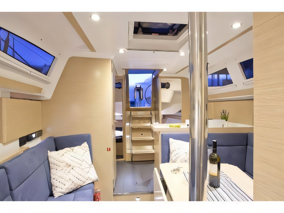 Interior of Elan 35 Impression sail boat with 3 cabins Croatia yacht charter