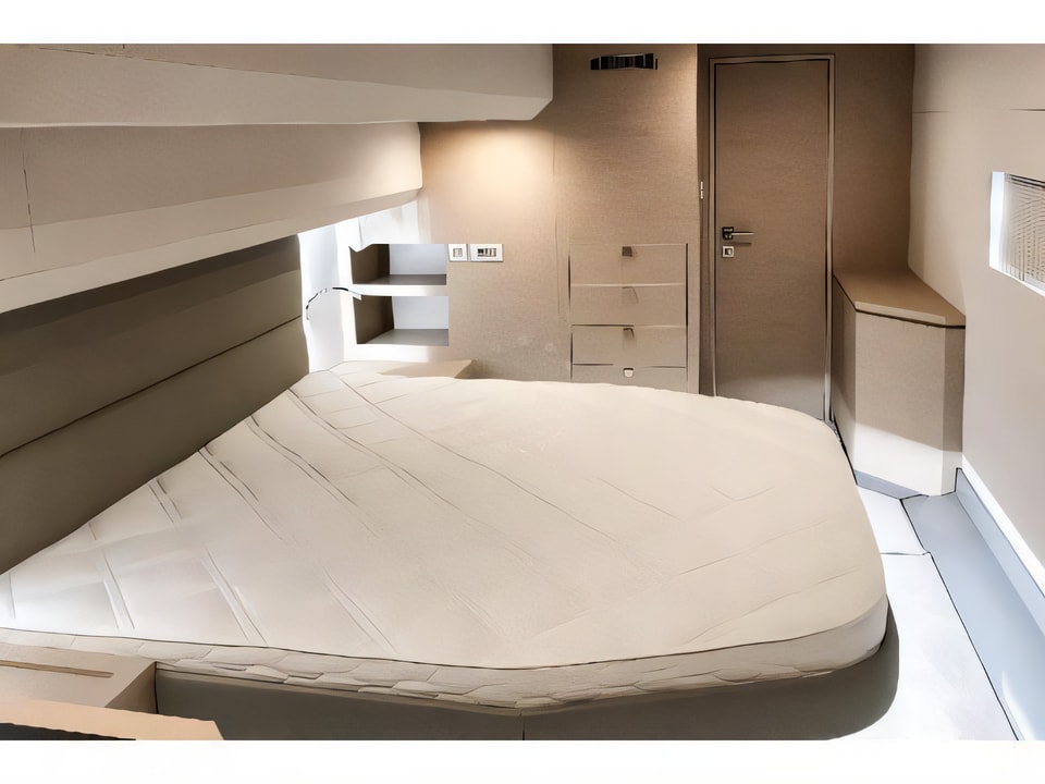 Interior of Fountaine Pajot MY 44 power catamaran with 4 cabins Croatia yacht charter