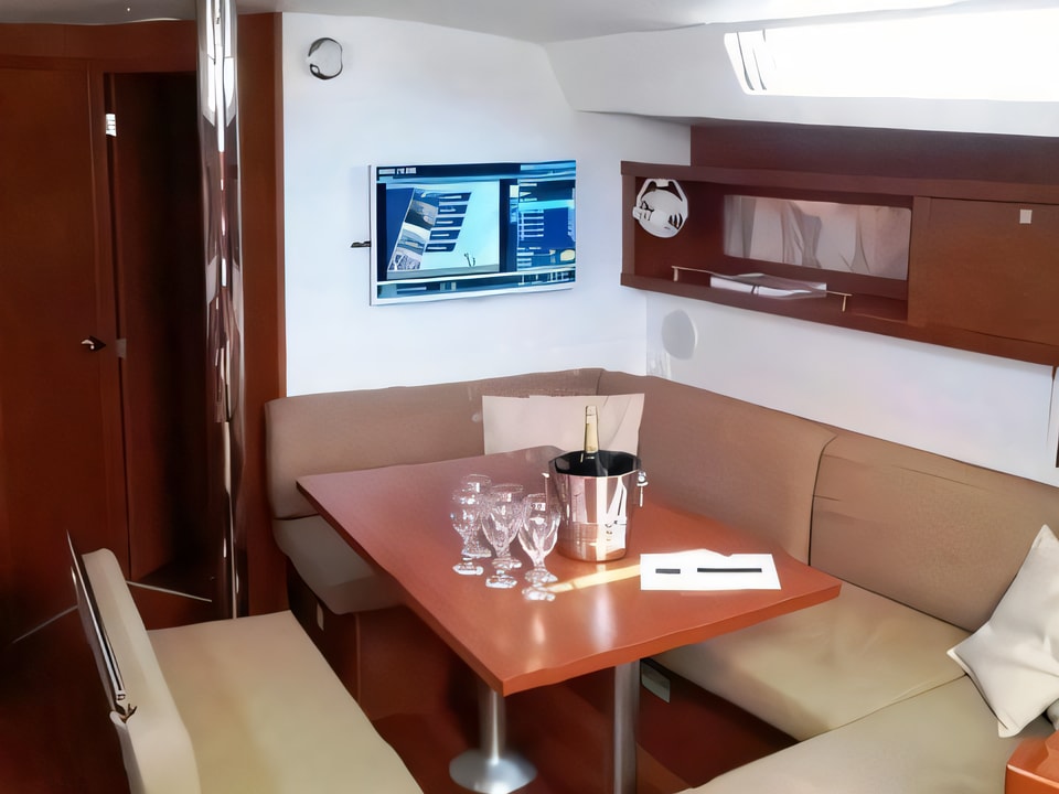 Interior of Oceanis 45 sail boat with 4 cabins Croatia yacht charter