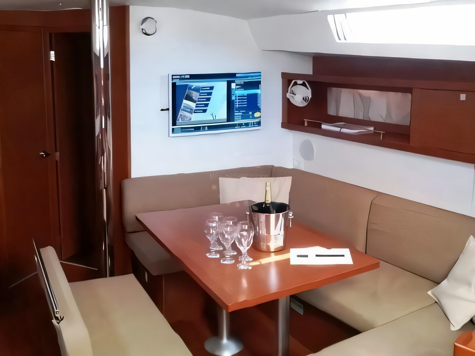 Interior of Oceanis 45 sail boat with 4 cabins Croatia yacht charter