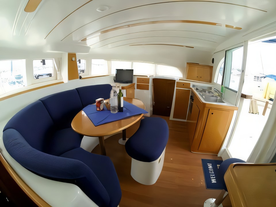 Interior of Lagoon 380 catamaran with 6 cabins Croatia yacht charter