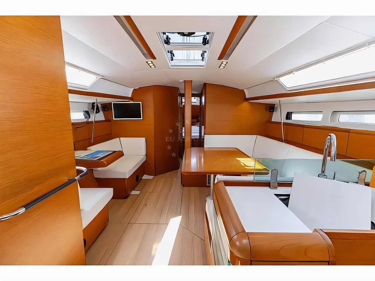 Layout of Sun Odyssey 449 sail boat with 4 cabins Croatia yacht charter