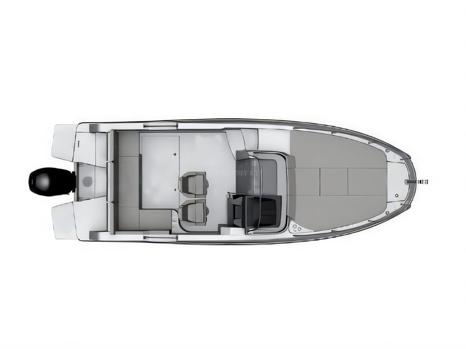 Quicksilver Activ 755 motor boat layout with 1 cabin for charter in Croatia