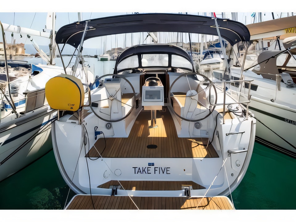 Exterior overview of Bavaria Cruiser 34 sail boat for charter from Trogir ACI Marina in the Split sailing area Croatia