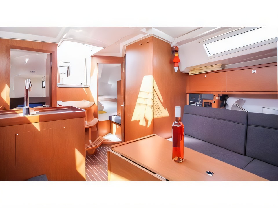 Interior of Bavaria Cruiser 34 sail boat with 3 cabins Croatia yacht charter