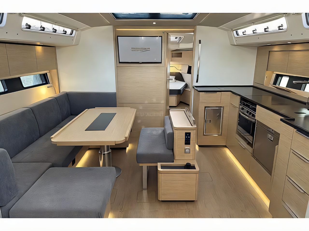 Layout of Hanse 460 sail boat with 4 cabins Croatia yacht charter