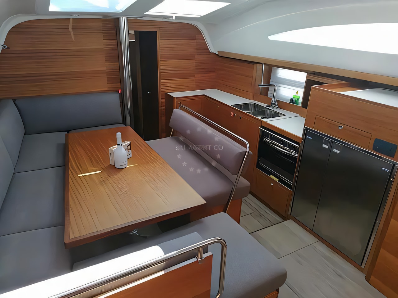 Layout of Elan Impression 45.1 sail boat with 4 cabins Croatia yacht charter
