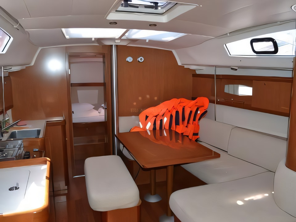Interior of Oceanis 40 sail boat with 3 cabins Croatia yacht charter