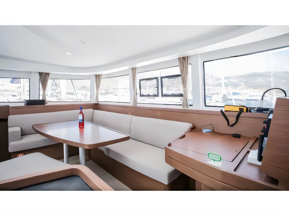 Interior of Lagoon 42 catamaran with 3 cabins Croatia yacht charter