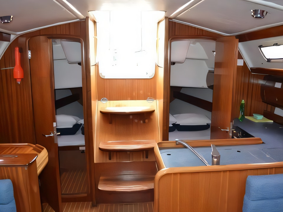 Interior of Bavaria 36 sail boat with 3 cabins Croatia yacht charter