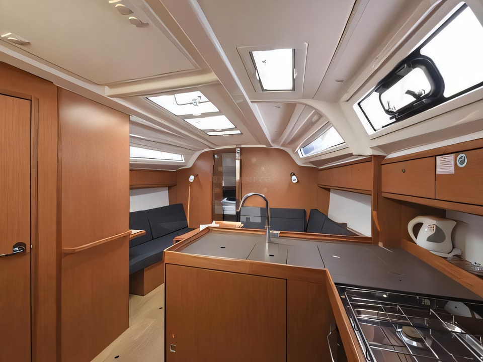 Interior of Bavaria Cruiser 37 sail boat with 3 cabins Croatia yacht charter