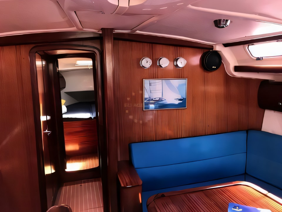 Interior of Bavaria 44 sail boat with 4 cabins Croatia yacht charter