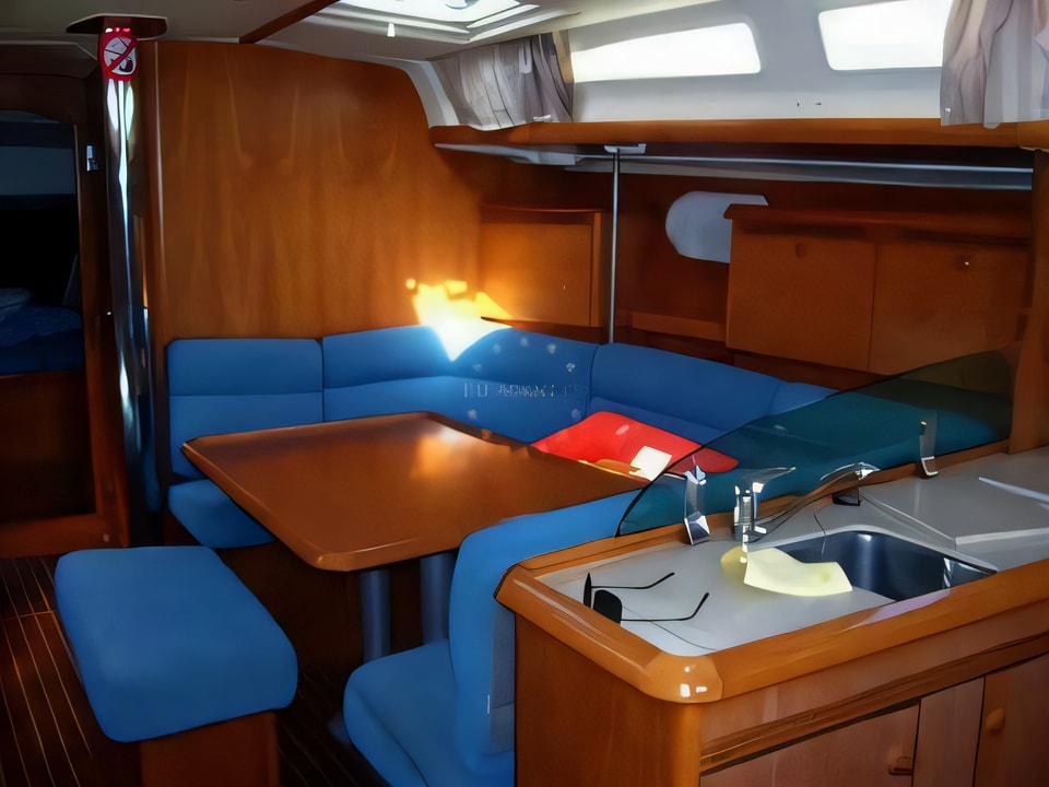 Interior of Sun Odyssey 43 sail boat with 4 cabins Croatia yacht charter