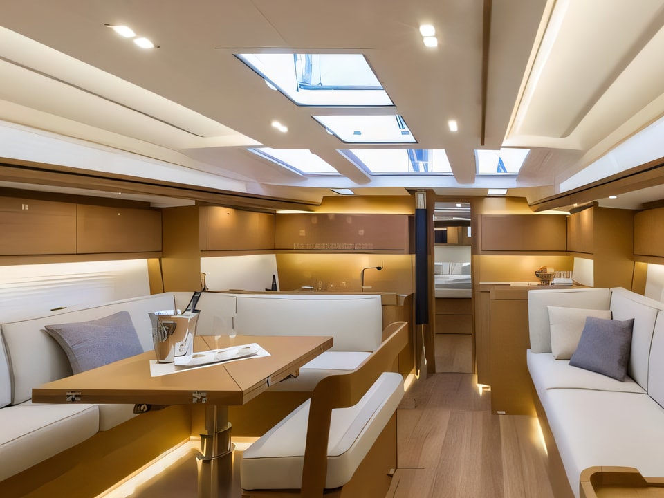 Interior of Dufour 520 GL sail boat with 5 cabins Croatia yacht charter
