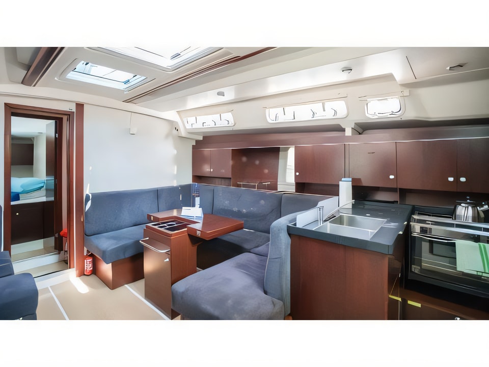 Interior of Hanse 445 sail boat with 4 cabins Croatia yacht charter