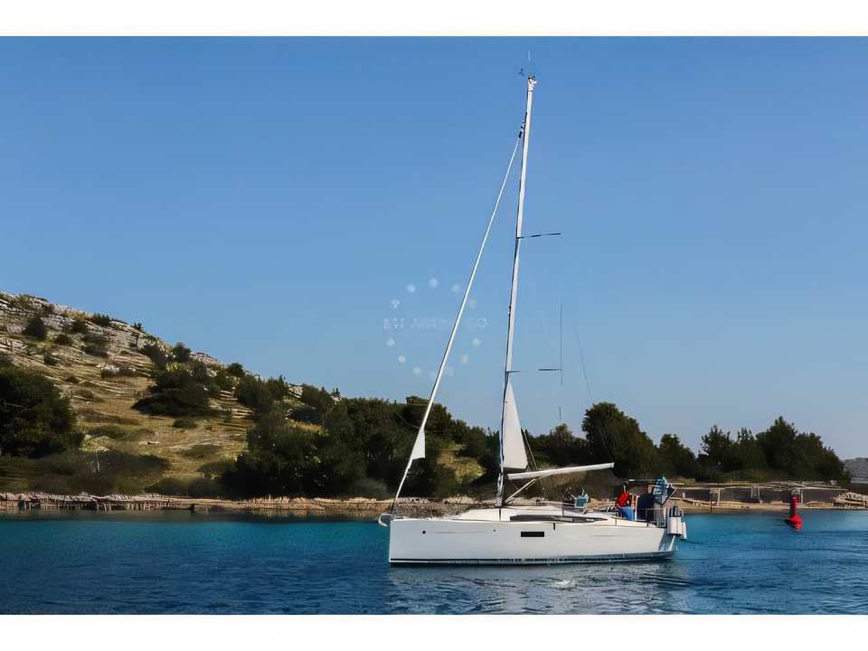 Exterior overview of Sun Odyssey 349 sail boat for charter from Ploce City Port in the Split sailing area Croatia