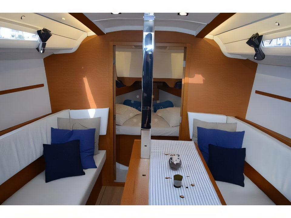 Interior of Sun Odyssey 349 sail boat with 3 cabins Croatia yacht charter