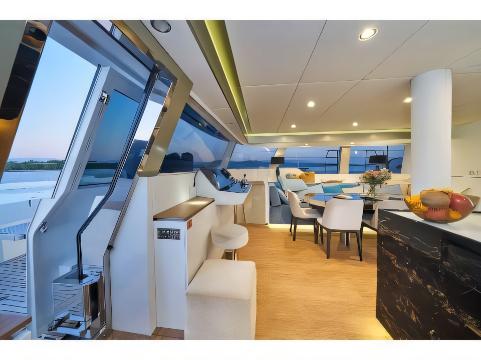 Interior of Sunreef 60 catamaran with 4 cabins Croatia yacht charter