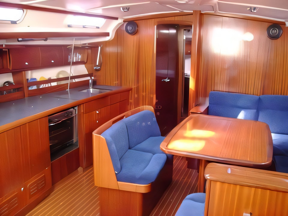 Interior of Bavaria 44 sail boat with 4 cabins Croatia yacht charter