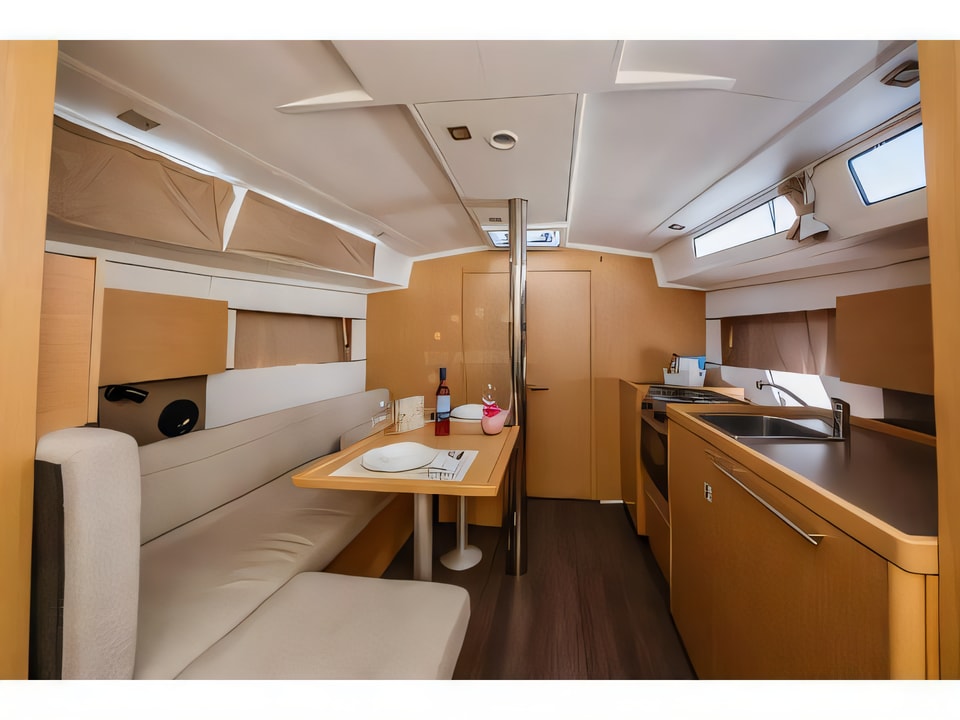 Interior of Oceanis 38.1 sail boat with 3 cabins Croatia yacht charter