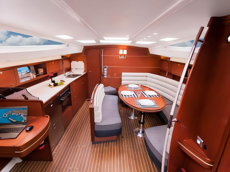 Interior of Delphia 47-4 sail boat with 4 cabins Croatia yacht charter