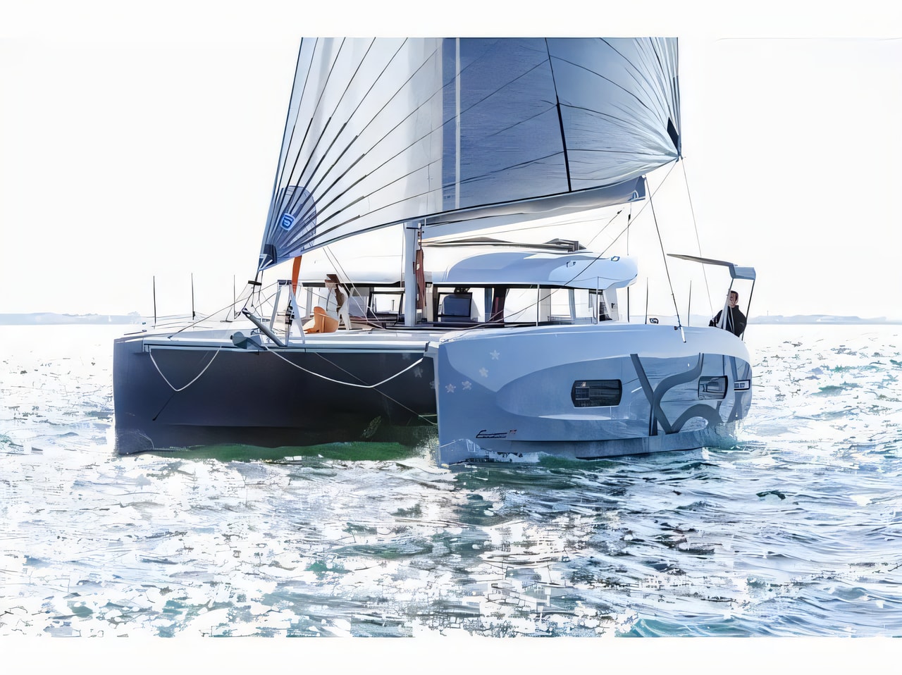 Exterior overview of Excess 11 catamaran for charter from SCT Marina Trogir in the Split sailing area Croatia