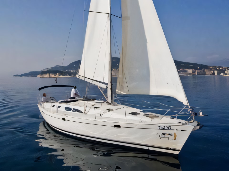 Exterior overview of Sun Odyssey 45.2 sail boat for charter from Split ACI Marina in the Split sailing area Croatia